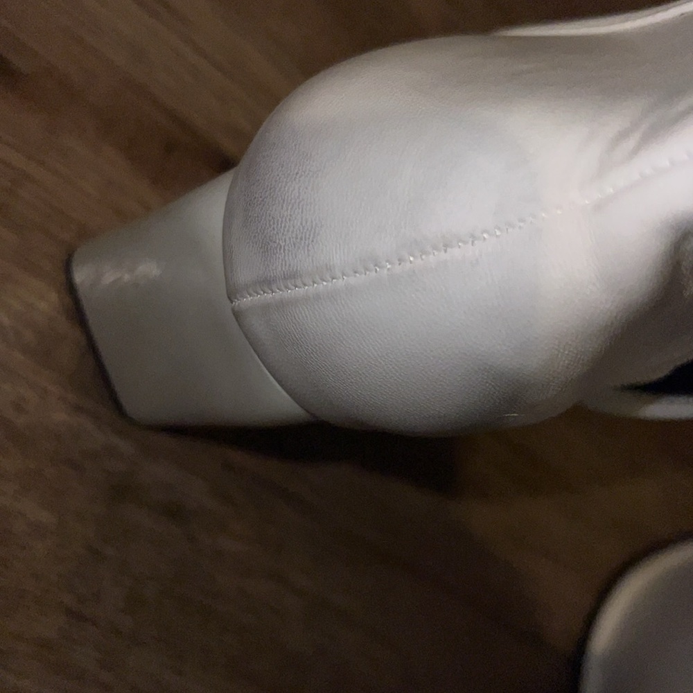 NEW!!! Zara White Vegan Leather Booties Size 42 - Picture 10 of 12